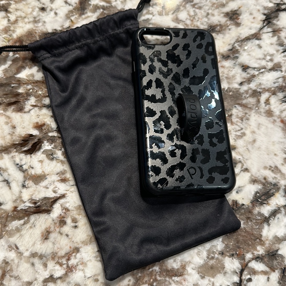iPhone 6/7/8/SE 2020 Black Leopard Loopy Case